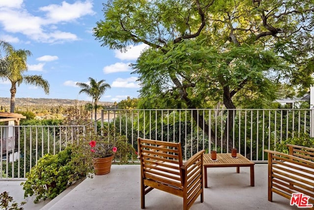 balcony with a patio