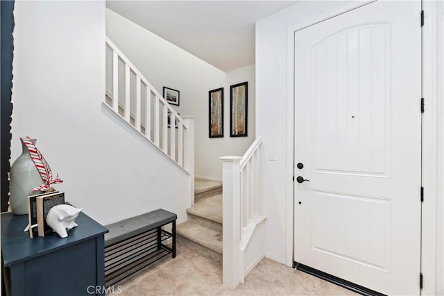 view of tiled foyer