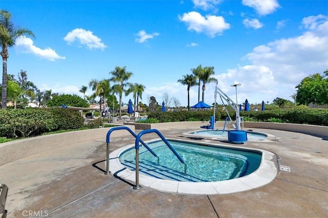 view of pool with a patio area