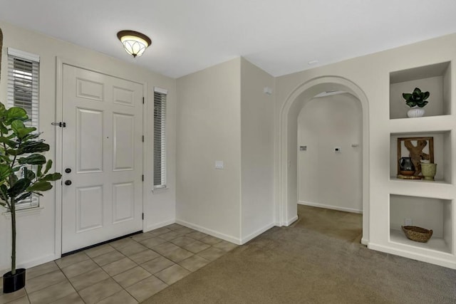 view of tiled foyer