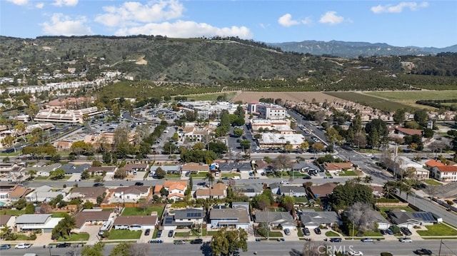 bird's eye view featuring a mountain view