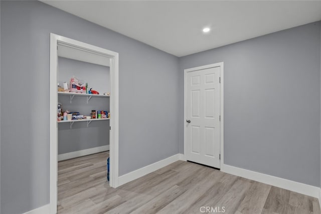 interior space featuring light hardwood / wood-style flooring