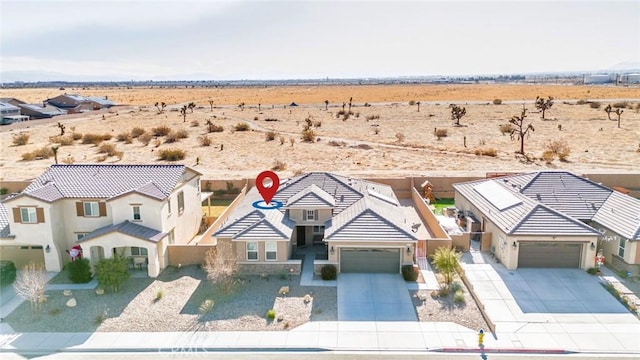 aerial view with a rural view