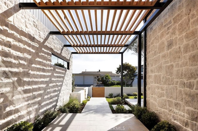 view of patio / terrace with a pergola