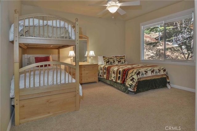 173 Grizzly Rd, Lake Arrowhead, CA 92352 - carpeted bedroom featuring baseboards and ceiling fan
