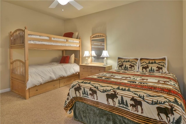 173 Grizzly Rd, Lake Arrowhead, CA 92352 - carpeted bedroom featuring ceiling fan
