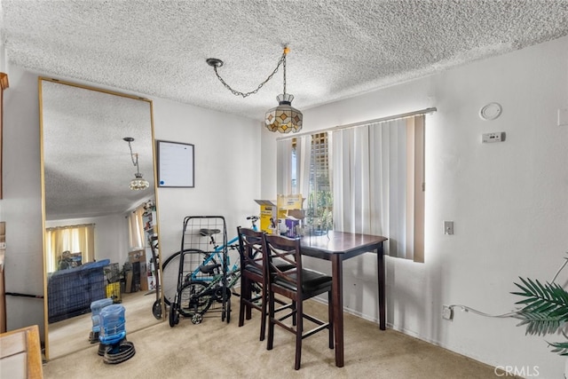 view of carpeted dining room