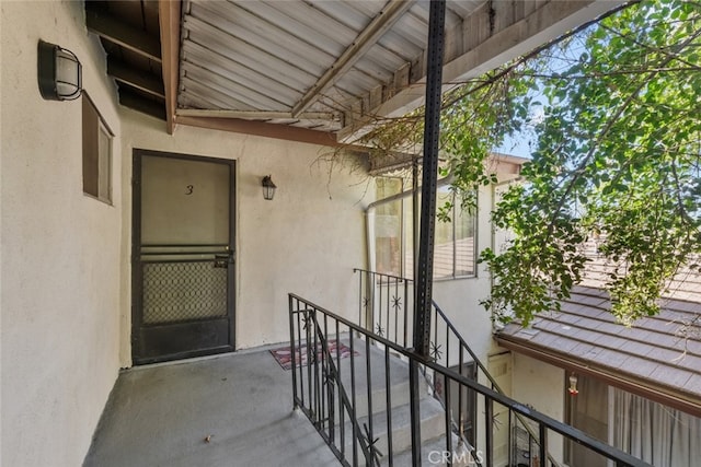 view of doorway to property