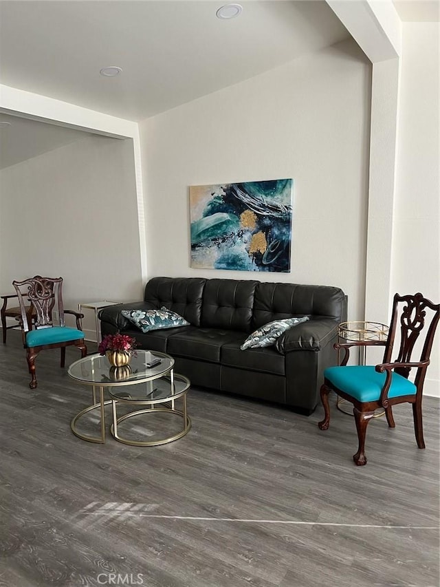 living room featuring hardwood / wood-style flooring