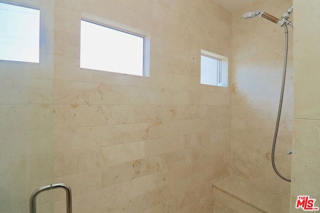 bathroom with walk in shower