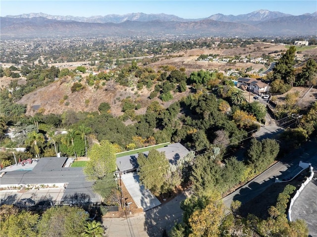 aerial view featuring a mountain view