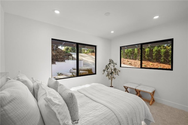 view of carpeted bedroom