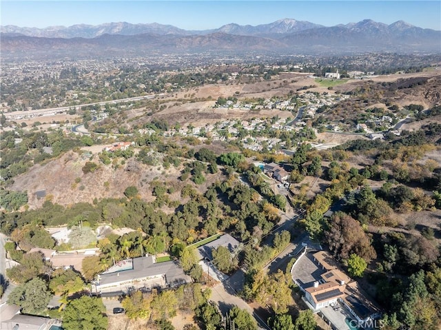 aerial view featuring a mountain view