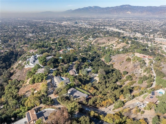 bird's eye view featuring a mountain view