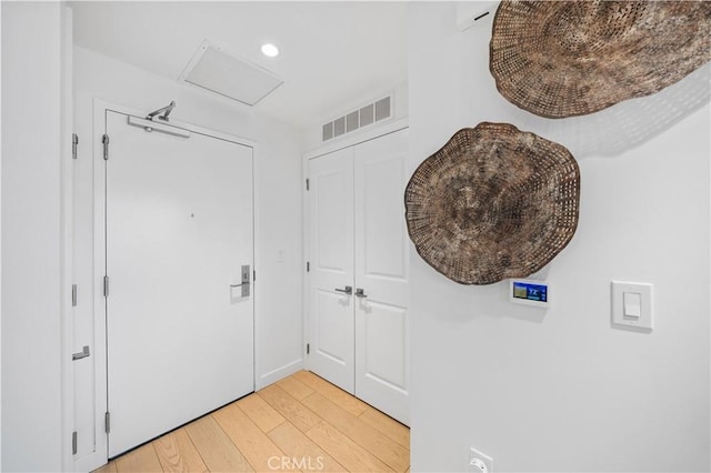 entrance foyer featuring light hardwood / wood-style flooring