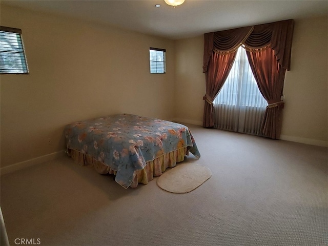 bedroom with carpet floors