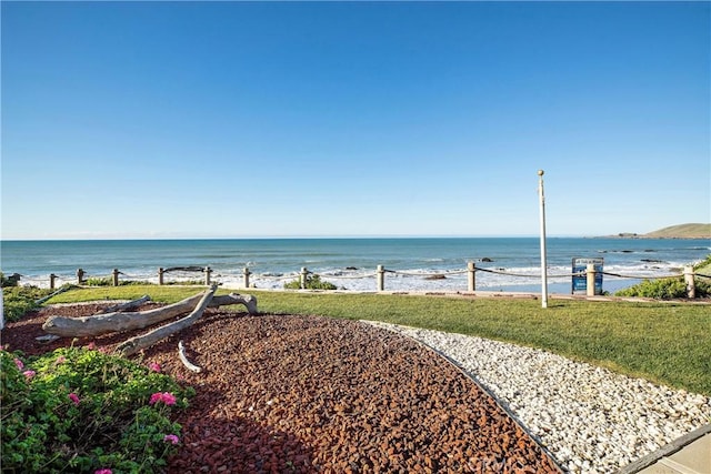 water view with a view of the beach