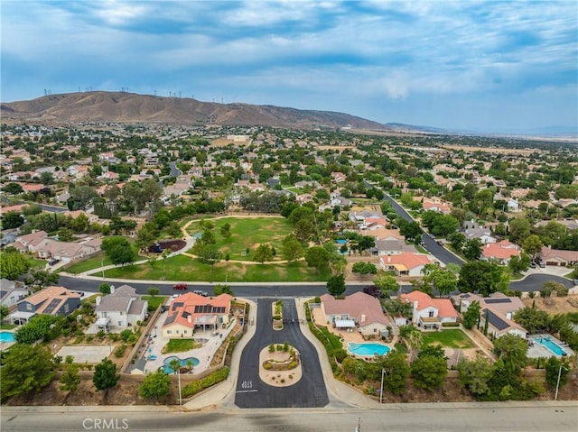 bird's eye view featuring a mountain view