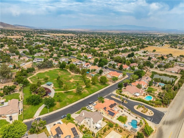 bird's eye view featuring a mountain view