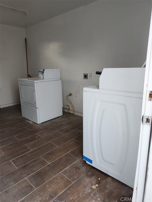 laundry room featuring separate washer and dryer