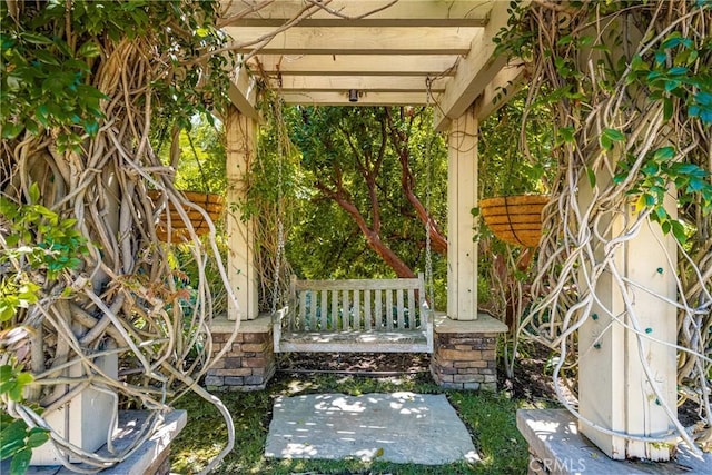 exterior space featuring covered porch