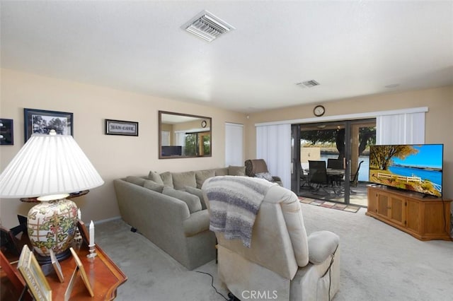 view of carpeted living room