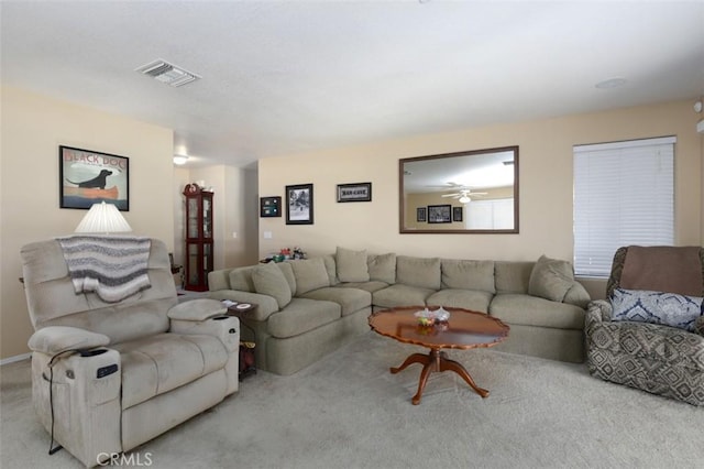 view of carpeted living room