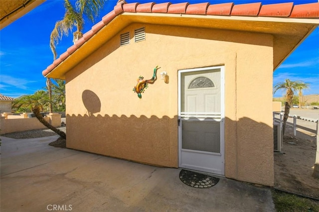 view of doorway to property