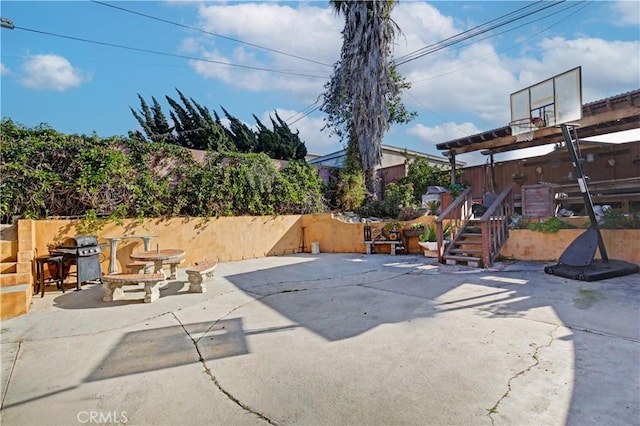 view of patio / terrace featuring area for grilling