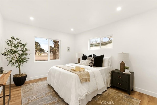 bedroom featuring hardwood / wood-style flooring