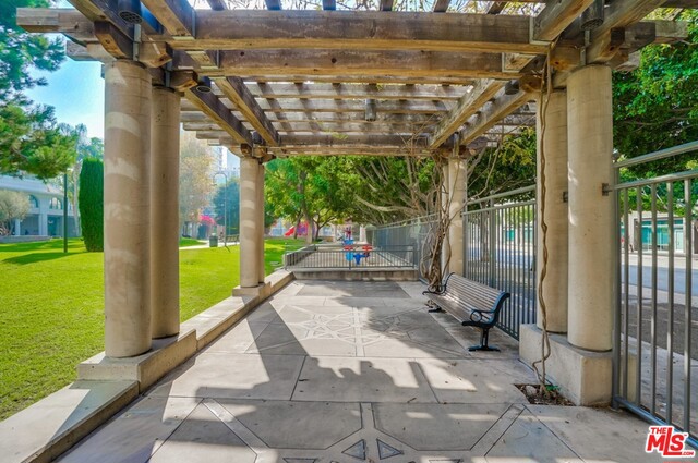 view of patio with a pergola