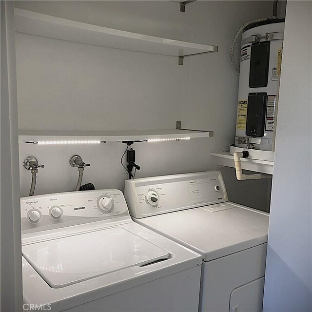 1200 Opal St Unit 22, Redondo Beach, CA 90277 - laundry room with water heater and washer and dryer