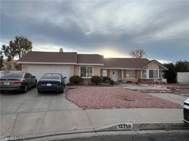 ranch-style house with a garage