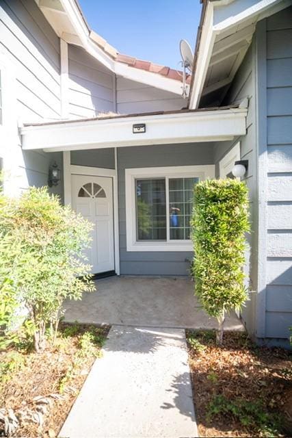 view of doorway to property