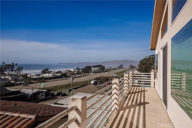 balcony with a mountain view