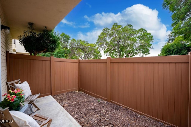 view of patio / terrace with a fenced backyard