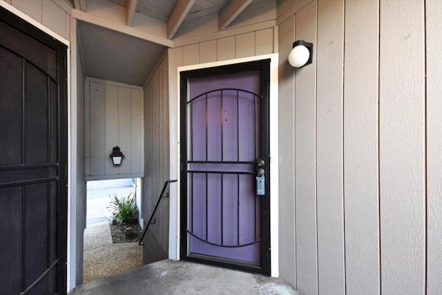 view of doorway to property