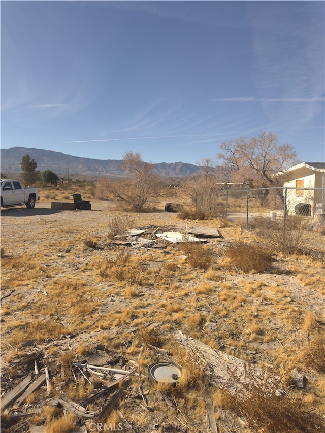 property view of mountains with a rural view