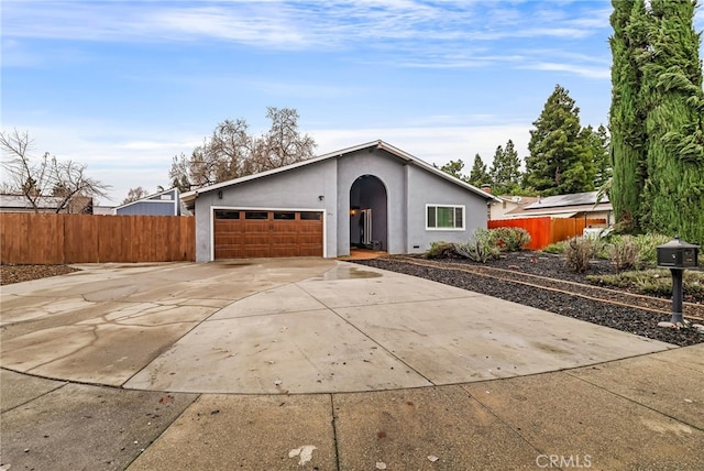 ranch-style house with a garage