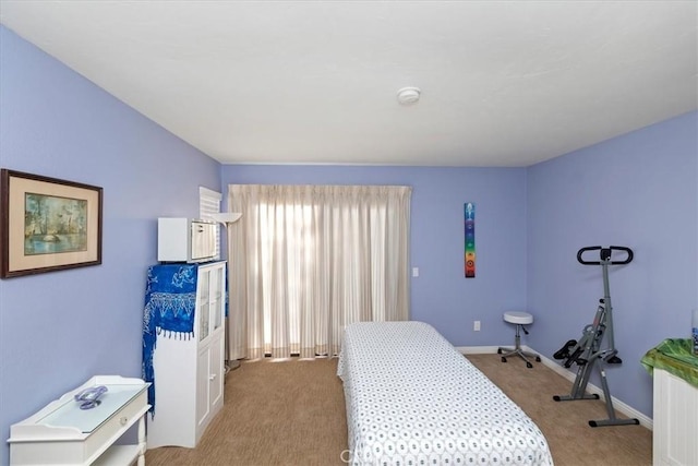 view of carpeted bedroom