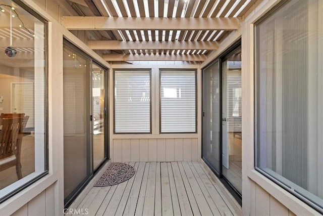 exterior space with a pergola