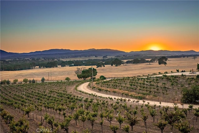 property view of mountains featuring a rural view