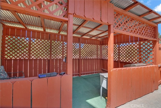 view of stable