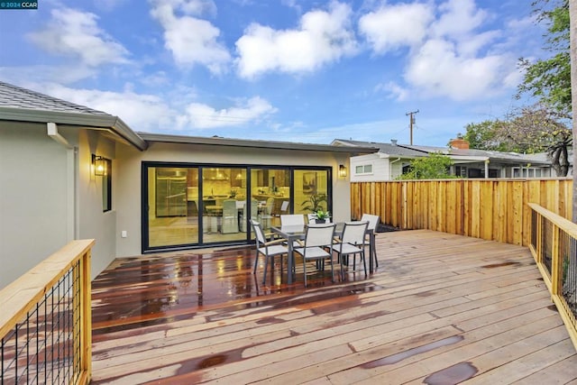 view of wooden deck