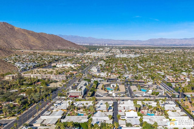 aerial view featuring a mountain view