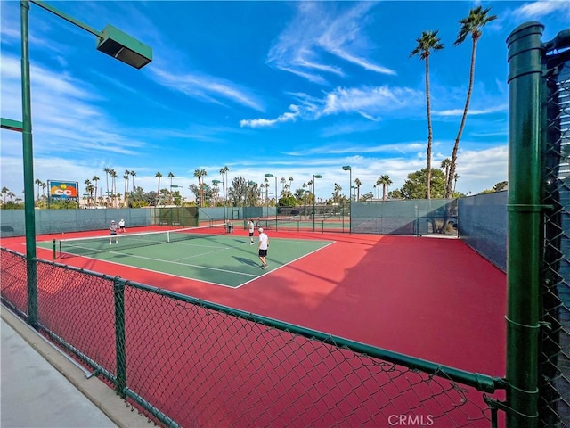 view of tennis court