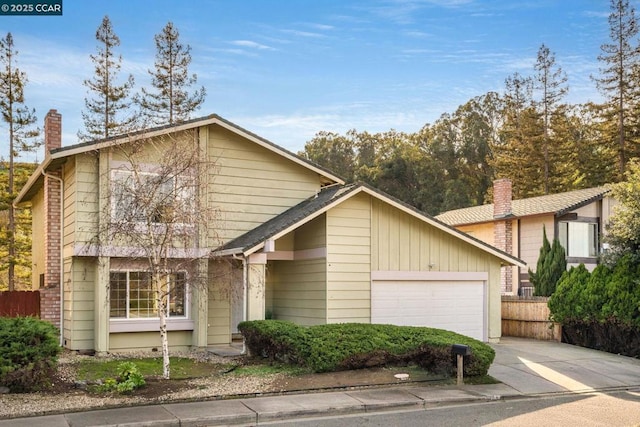 view of front of home featuring a garage