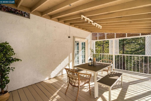 view of wooden terrace