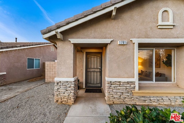 view of doorway to property