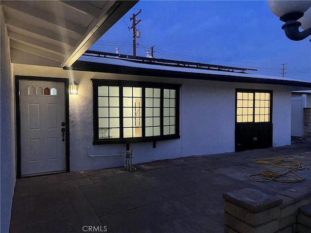 exterior space with a patio